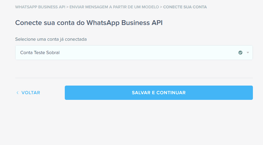 conexão do whatsapp para enviar as mensagens de fidelização para os clientes